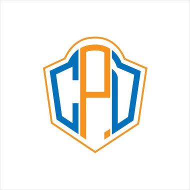 CPD abstract monogram shield logo design on white background. CPD creative initials letter logo.	