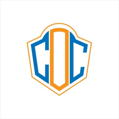 COC abstract monogram shield logo design on white background. COC creative initials letter logo.	