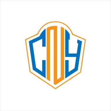 CNY abstract monogram shield logo design on white background. CNY creative initials letter logo.	