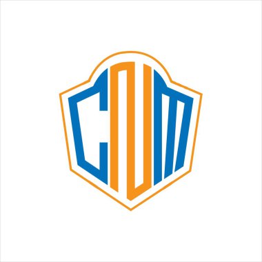 CNM abstract monogram shield logo design on white background. CNM creative initials letter logo.	