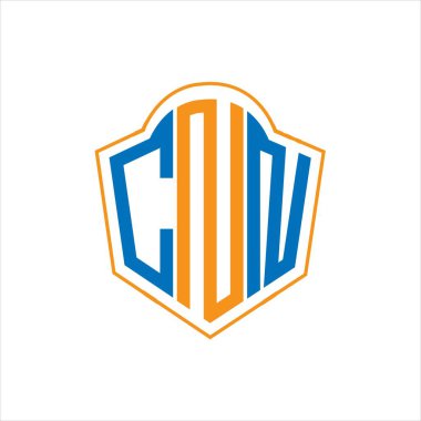 CNN abstract monogram shield logo design on white background. CNN creative initials letter logo.	