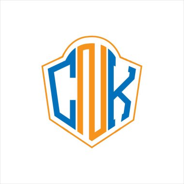 CNK abstract monogram shield logo design on white background. CNK creative initials letter logo.	