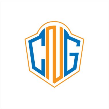 CNG abstract monogram shield logo design on white background. CNG creative initials letter logo.	