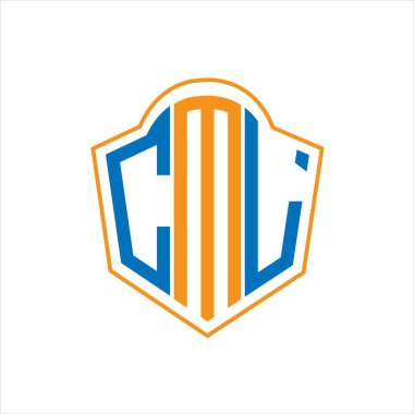 CML abstract monogram shield logo design on white background. CML creative initials letter logo.	