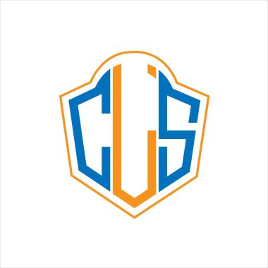 CLS abstract monogram shield logo design on white background. CLS creative initials letter logo.	