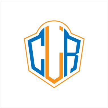 CLR abstract monogram shield logo design on white background. CLR creative initials letter logo.	