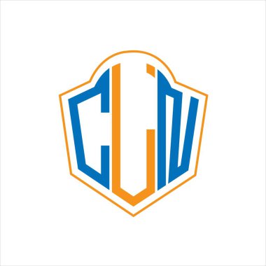 CLN abstract monogram shield logo design on white background. CLN creative initials letter logo.	