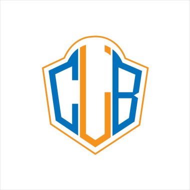 CLB abstract monogram shield logo design on white background. CLB creative initials letter logo.	