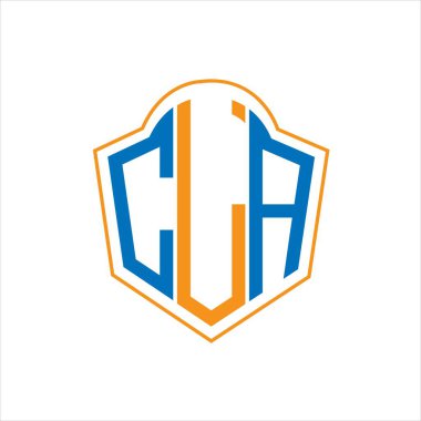 CLA abstract monogram shield logo design on white background. CLA creative initials letter logo.	