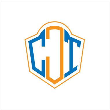 CJT abstract monogram shield logo design on white background. CJT creative initials letter logo.	