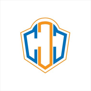 CJJ abstract monogram shield logo design on white background. CJJ creative initials letter logo.	