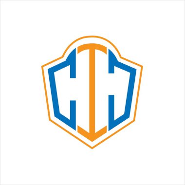 CIJ abstract monogram shield logo design on white background. CIJ creative initials letter logo.	