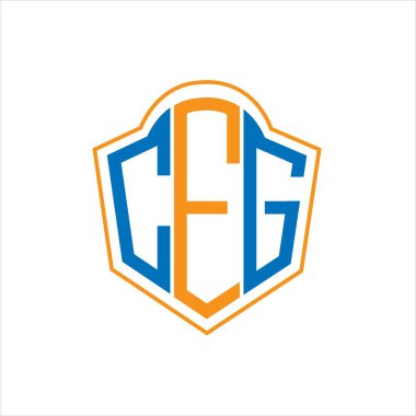 CEG abstract monogram shield logo design on white background. CEG creative initials letter logo.	