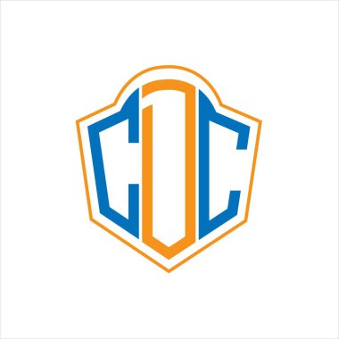 CDC abstract monogram shield logo design on white background. CDC creative initials letter logo.	