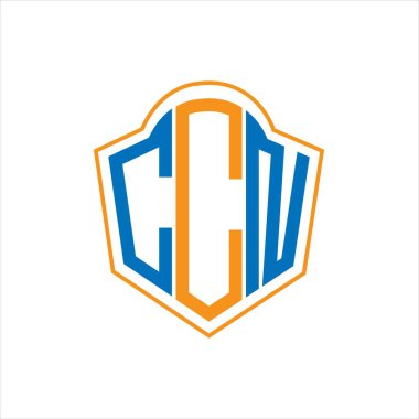 CCN abstract monogram shield logo design on white background. CCN creative initials letter logo.	