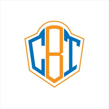 CBT abstract monogram shield logo design on white background. CBT creative initials letter logo.	