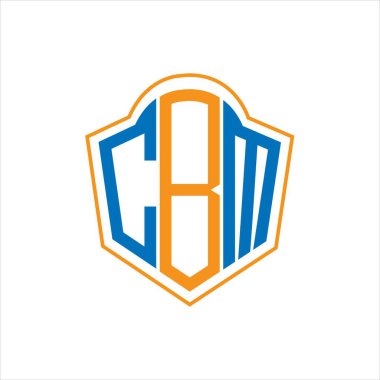 CBM abstract monogram shield logo design on white background. CBM creative initials letter logo.	
