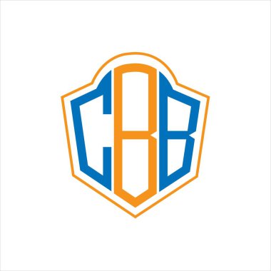 CBB abstract monogram shield logo design on white background. CBB creative initials letter logo.	