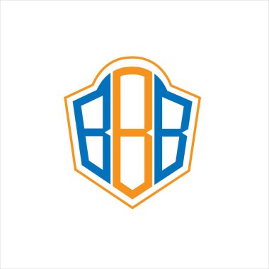 BBB abstract monogram shield logo design on white background. BBB creative initials letter logo.	
