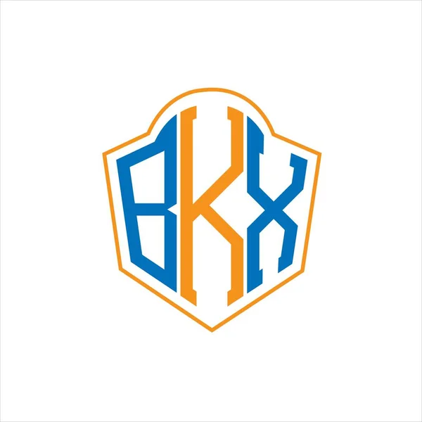 Bkx Abstract Monogram Shield Logo Design White Background Bkx Creative — 스톡 벡터