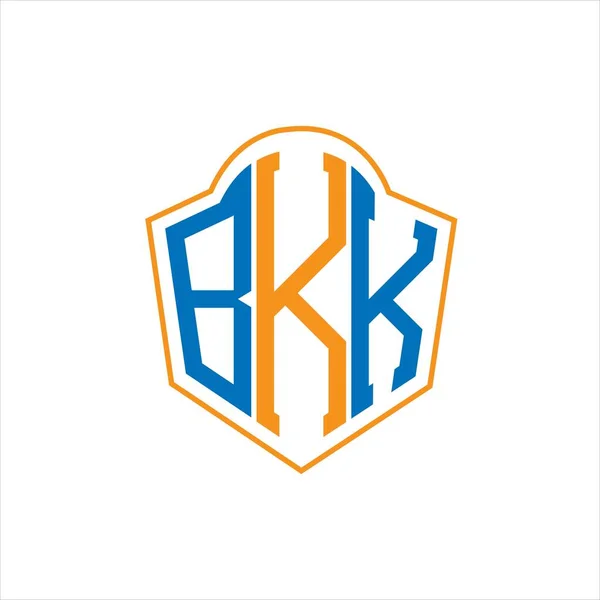 Bkk Abstract Monogram Shield Logo Design White Background Bkk Creative — Stok Vektör
