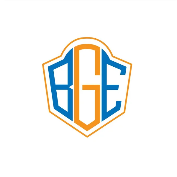 Bge Abstract Monogram Shield Logo Design White Background Bge Creative — Διανυσματικό Αρχείο