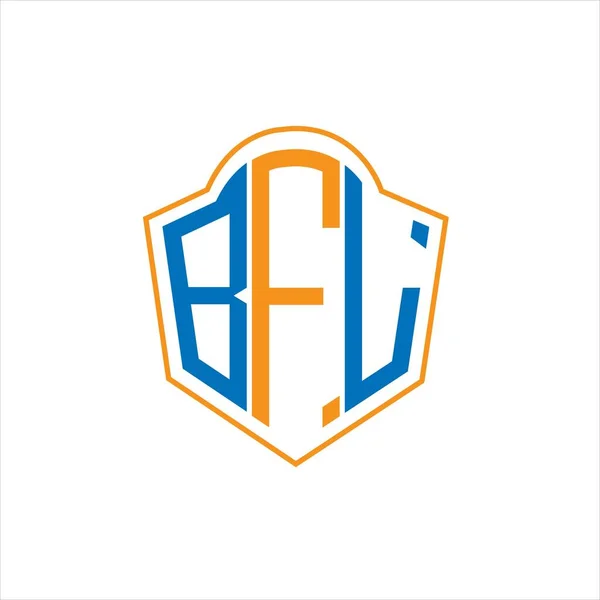 Bfl Abstract Monogram Shield Logo Design White Background Bfl Creative — Vettoriale Stock