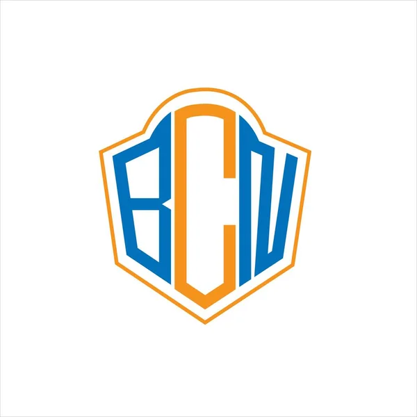 Bcn Abstract Monogram Shield Logo Design White Background Bcn Creative — Stock Vector