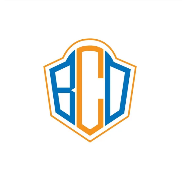 Bco Abstract Monogram Shield Logo Design White Background Bco Creative — Stock Vector