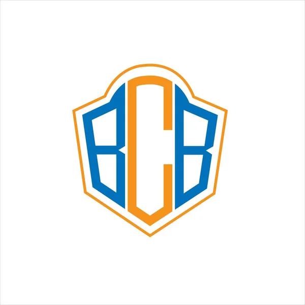 Bcb Abstract Monogram Shield Logo Design White Background Bcb Creative — Vettoriale Stock