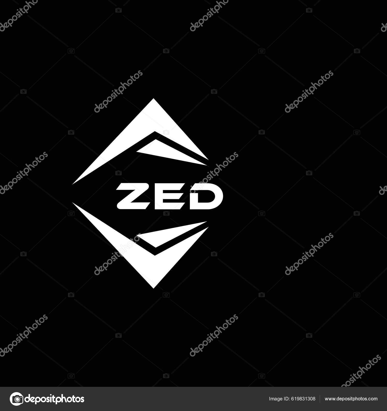 Zed Abstract Monogram Shield Logo Design Black Background Zed Creative ...