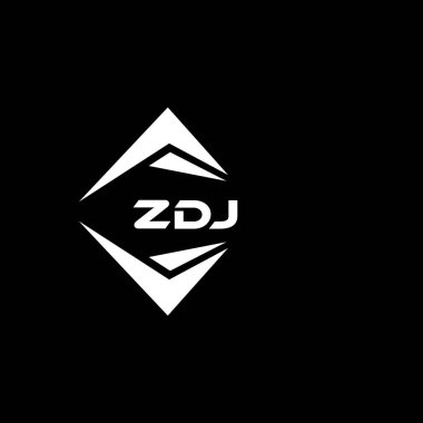 ZDJ abstract monogram shield logo design on black background. ZDJ creative initials letter logo.	