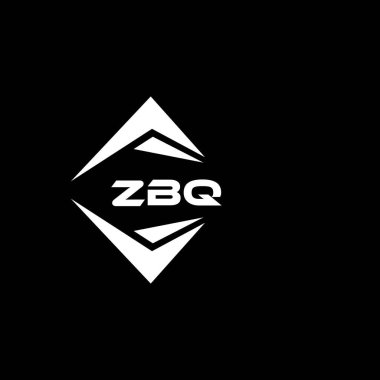 ZBQ abstract monogram shield logo design on black background. ZBQ creative initials letter logo.	