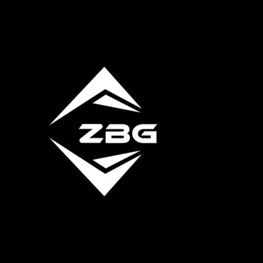 ZBG abstract monogram shield logo design on black background. ZBG creative initials letter logo.	