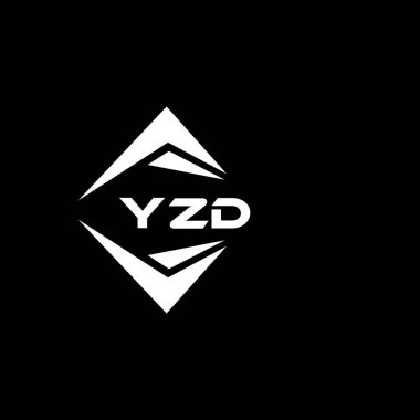 YZD abstract monogram shield logo design on black background. YZD creative initials letter logo.	