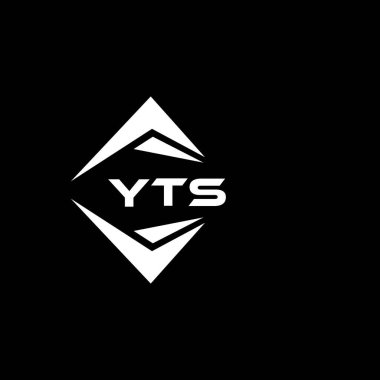 YTS abstract monogram shield logo design on black background. YTS creative initials letter logo.	