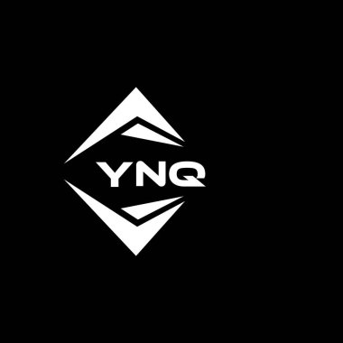 YNQ abstract monogram shield logo design on black background. YNQ creative initials letter logo.	