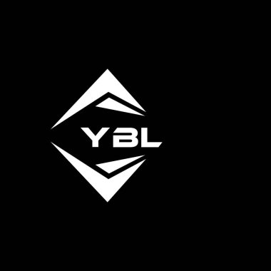 YBL abstract monogram shield logo design on black background. YBL creative initials letter logo.	