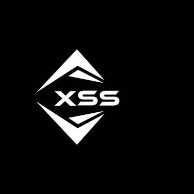 XSS abstract monogram shield logo design on black background. XSS creative initials letter logo.	