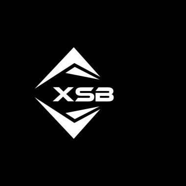 XSB abstract monogram shield logo design on black background. XSB creative initials letter logo.	