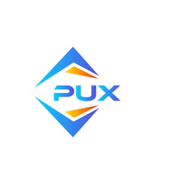 PUX soyut teknoloji logo tasarımı beyaz arka planda. PUX yaratıcı harflerin baş harfleri logo kavramı.