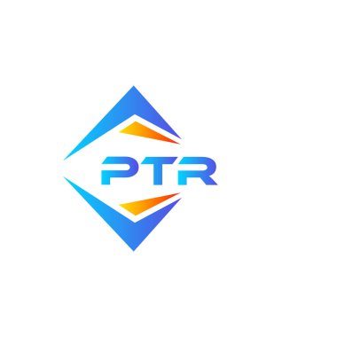 Beyaz arka planda PTR soyut teknoloji logosu tasarımı. PTR yaratıcı harflerin baş harfleri logo kavramı.