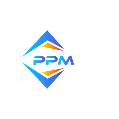 Beyaz arka planda PPM soyut teknoloji logosu tasarımı. PPM yaratıcı harflerin baş harfleri logo kavramı.
