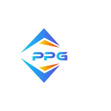 Beyaz arka planda PPG soyut teknoloji logosu tasarımı. PPG yaratıcı harflerin baş harfleri logo kavramı.