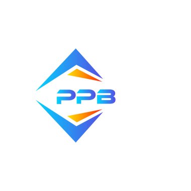 Beyaz arka planda PPB soyut teknoloji logosu tasarımı. PPB yaratıcı harflerin baş harfleri logo kavramı.