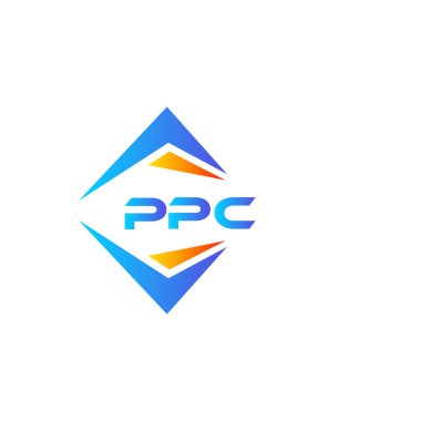 Beyaz arka planda PPC soyut teknoloji logosu tasarımı. PPC yaratıcı harf logosu kavramı.