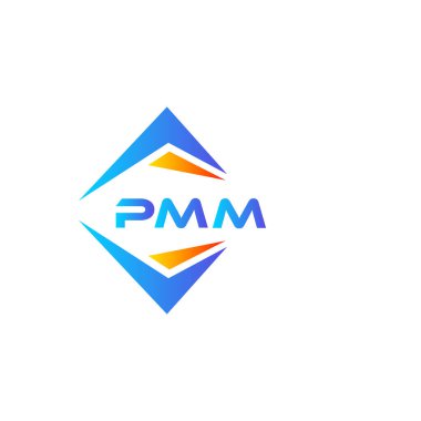 Beyaz arka planda PMM soyut teknoloji logosu tasarımı. PMM yaratıcı harf logosu kavramı.