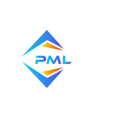 Beyaz arka planda PML soyut teknoloji logo tasarımı. PML yaratıcı harflerin baş harfleri logo kavramı.