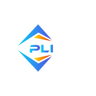 Beyaz arka planda PLI soyut teknoloji logosu tasarımı. PLI yaratıcı harf logosu kavramı.