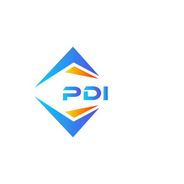 Beyaz arka planda PDI teknolojisi logo tasarımı. PDI yaratıcı harf logosu kavramı.